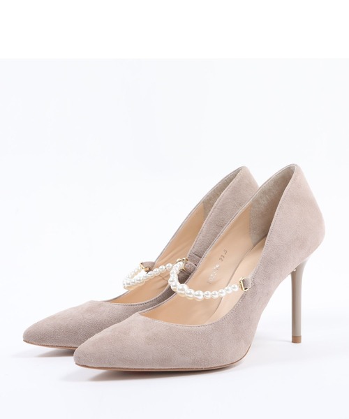 SEVEN TWELVE THIRTY（セヴントゥエルヴサーティー）の「スティレットヒールパールストラップﾊﾟﾝﾌﾟｽ（パンプス・レディース・ブラック/レッド系その他/グレイッシュベージュ/ブラック系その他・22cm/22.5cm/23cm/23.5cm/24cm/24.5cm）」の9枚目の写真