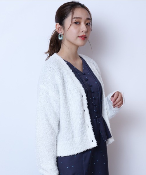 JUSGLITTY カーディガン ジャスグリッティー JUSGLITTY スフレニットカーデ （モカ