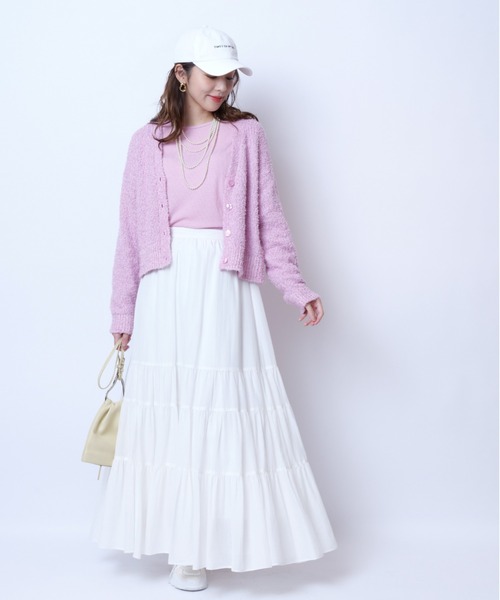 【新品】　ジャスグリッティー　ゆるVニット　ピンク 新品】 ジャスグリッティー ゆるVニット ピンク