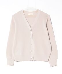 畔編みVネック レディースニットカーディガン