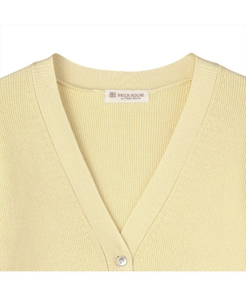 TOKYO SHIRTS（トウキョウシャツ）の「畔編みVネック レディースニットカーディガン（カーディガン/ボレロ・レディース・ベージュ/ネイビー/ピンク/イエロー・LL/M/L）」の11枚目の写真
