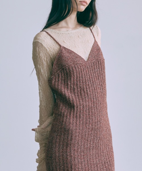 EN NEUME（エンノイム）の「【Set Up】Melange Ribbed Knit Dress（ワンピース・レディース・ブラウン/レッド・FREE）」の19枚目の写真