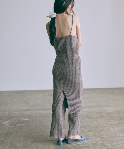 EN NEUME（エンノイム）の「【Set Up】Melange Ribbed Knit Dress（ワンピース・レディース・ブラウン/レッド・FREE）」の3枚目の写真