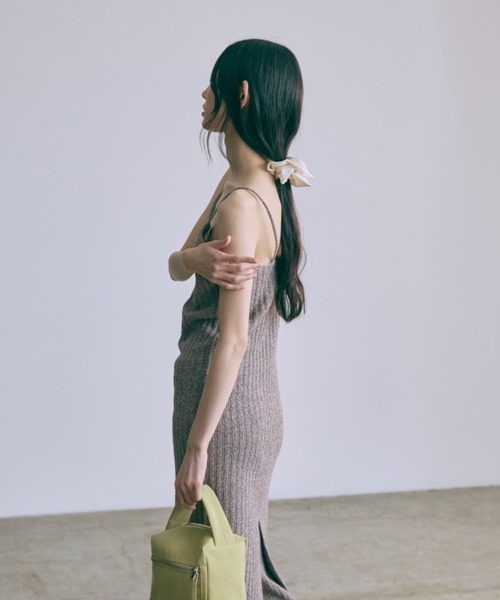 EN NEUME（エンノイム）の「【Set Up】Melange Ribbed Knit Dress（ワンピース・レディース・ブラウン/レッド・FREE）」の5枚目の写真