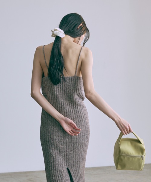 EN NEUME（エンノイム）の「【Set Up】Melange Ribbed Knit Dress（ワンピース・レディース・ブラウン/レッド・FREE）」の7枚目の写真