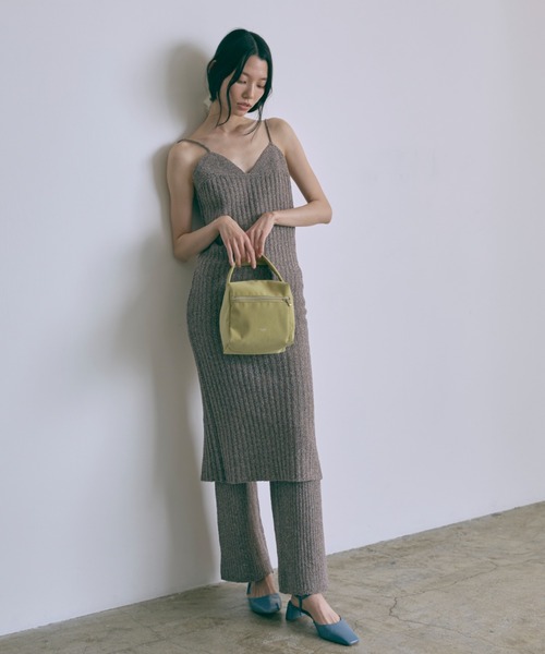 EN NEUME（エンノイム）の「【Set Up】Melange Ribbed Knit Dress（ワンピース・レディース・ブラウン/レッド・FREE）」の8枚目の写真