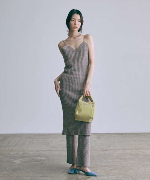 EN NEUME（エンノイム）の「【Set Up】Melange Ribbed Knit Dress（ワンピース・レディース・ブラウン/レッド・FREE）」の9枚目の写真
