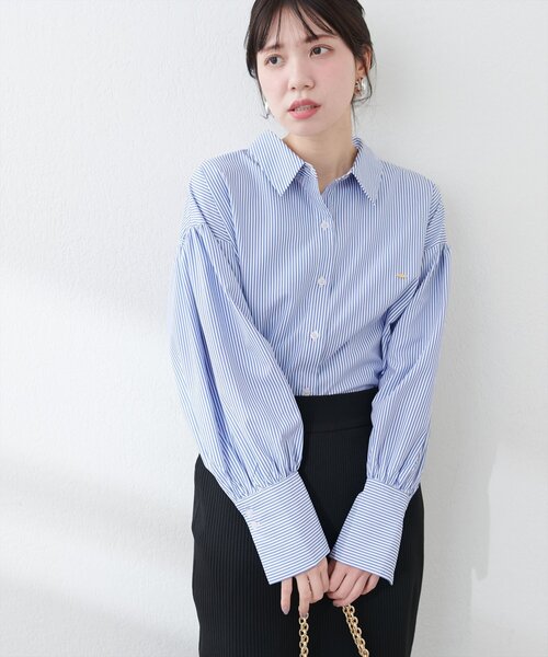 natural couture（ナチュラルクチュール）の「ストライプBIGシャツ（Tシャツ/カットソー・レディース・ブルー系その他/ピンク系その他/イエロー系その他・FREE）」の19枚目の写真