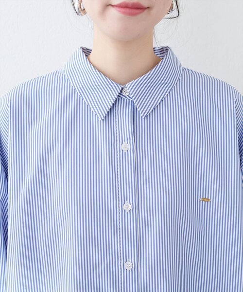 natural couture（ナチュラルクチュール）の「ストライプBIGシャツ（Tシャツ/カットソー・レディース・ブルー系その他/ピンク系その他/イエロー系その他・FREE）」の12枚目の写真