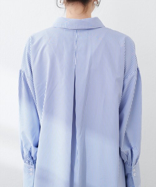 natural couture（ナチュラルクチュール）の「ストライプBIGシャツ（Tシャツ/カットソー・レディース・ブルー系その他/ピンク系その他/イエロー系その他・FREE）」の13枚目の写真
