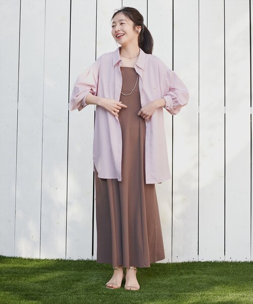 natural couture（ナチュラルクチュール）の「ストライプBIGシャツ（Tシャツ/カットソー・レディース・ブルー系その他/ピンク系その他/イエロー系その他・FREE）」の6枚目の写真
