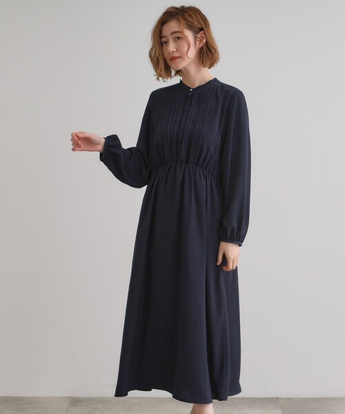 grove(グローブ)の「フロントタックフラワープリントワンピース(ワンピース・レディース・ブラック系/ベージュ系/ネイビー・02/01/03/04/05)」の12枚目の写真