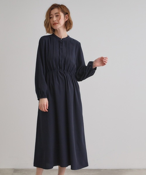 タグ付き✨M'S GRACY 21SS フラワープリント タックワンピース 黒 セール】フロントタックフラワープリントワンピース（ワンピース