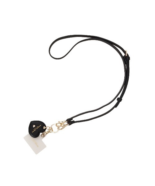 Samantha Thavasa Petit Choice（サマンサタバサ　プチチョイス）の「カラフルハート スマホストラップ（スマホケース/カバー・レディース・ブラック/ピンクベージュ/ミント/ライトブルー/イエロー・FREE）」の2枚目の写真