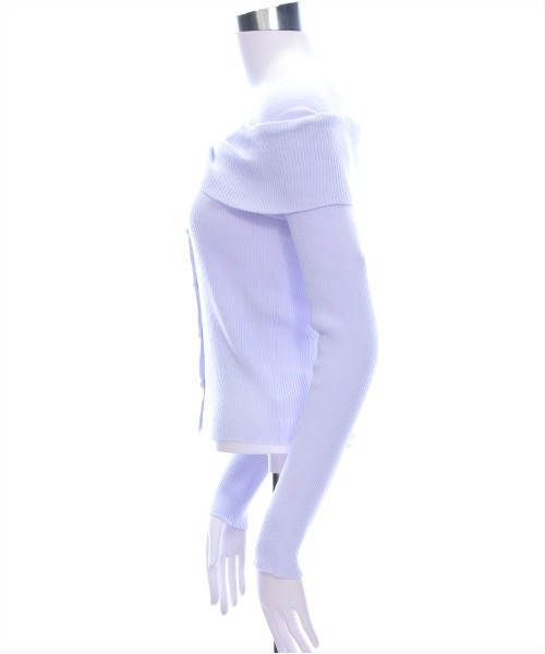 CLEAR BASIC（クリアベーシック）の「クルミボタンリボンデザインニット[リボン 大人フェミニン スタイルアップ]≪再入荷≫（ニット/セーター・レディース・ブラック/アイボリー/ラベンダー・F）」の17枚目の写真
