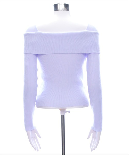 CLEAR BASIC（クリアベーシック）の「クルミボタンリボンデザインニット[リボン 大人フェミニン スタイルアップ]≪再入荷≫（ニット/セーター・レディース・ブラック/アイボリー/ラベンダー・F）」の5枚目の写真