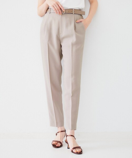 UNTITLED（アンタイトル）の「【接触冷感/UV/セットアップ可能】ライトウェイト タックテーパードパンツ（その他パンツ・レディース・ベージュ/ブラック/チャコールグレー・00/01/02/03/04/42/44/46/48/50）」の14枚目の写真