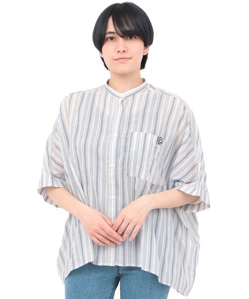 チチカカ(チチカカ)の「バンドカラードルマンシャツ(シャツ/ブラウス・レディース・その他1/ホワイト/チャコールグレー・FREE)」の12枚目の写真