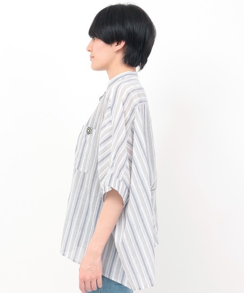 チチカカ(チチカカ)の「バンドカラードルマンシャツ(シャツ/ブラウス・レディース・その他1/ホワイト/チャコールグレー・FREE)」の13枚目の写真