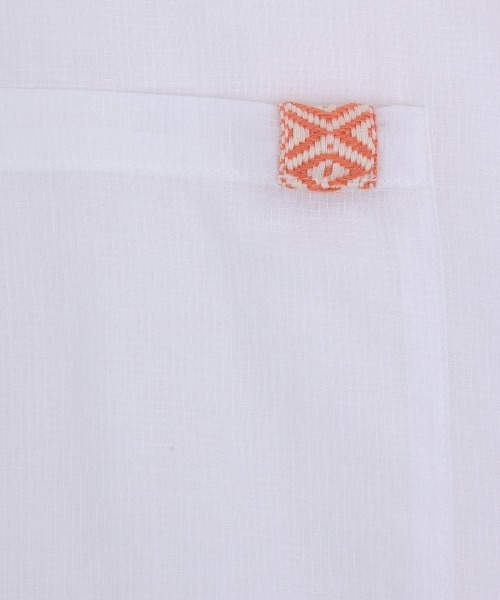 チチカカ(チチカカ)の「バンドカラードルマンシャツ(シャツ/ブラウス・レディース・その他1/ホワイト/チャコールグレー・FREE)」の18枚目の写真