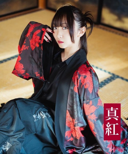 REZEN(リゼン)の「タッセル紐ジャガード羽織(その他アウター・メンズ・ローズ/イエロー/ブラック・LARGE/MEDIUM)」の3枚目の写真