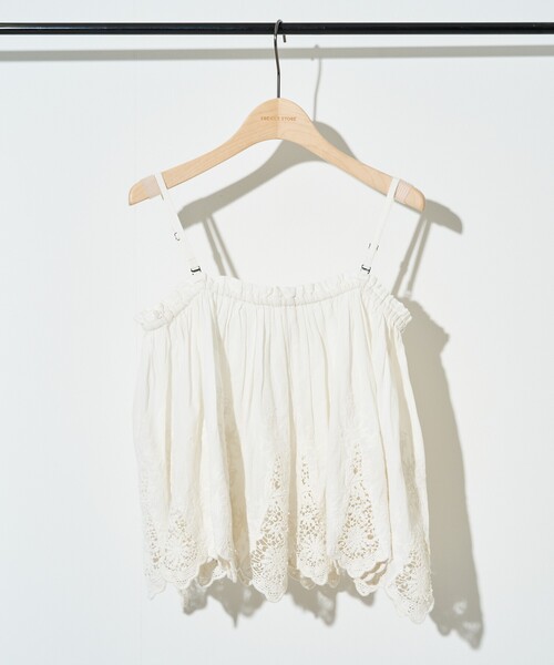 FREAK'S STORE(フリークスストア)の「インド スカラップ 2wayスカート トップス(スカート・レディース・オフホワイト/ブラック・フリ-)」の2枚目の写真