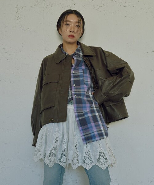 FREAK'S STORE(フリークスストア)の「インド スカラップ 2wayスカート トップス(スカート・レディース・オフホワイト/ブラック・フリ-)」の4枚目の写真