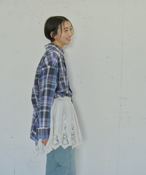 FREAK'S STORE(フリークスストア)の「インド スカラップ 2wayスカート トップス(スカート・レディース・オフホワイト/ブラック・フリ-)」の11枚目の写真