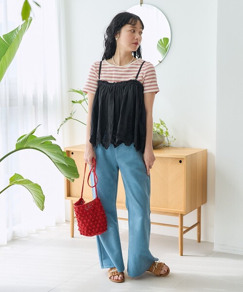 FREAK'S STORE(フリークスストア)の「インド スカラップ 2wayスカート トップス(スカート・レディース・オフホワイト/ブラック・フリ-)」の15枚目の写真