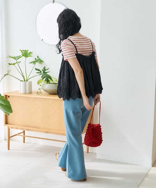 FREAK'S STORE(フリークスストア)の「インド スカラップ 2wayスカート トップス(スカート・レディース・オフホワイト/ブラック・フリ-)」の9枚目の写真