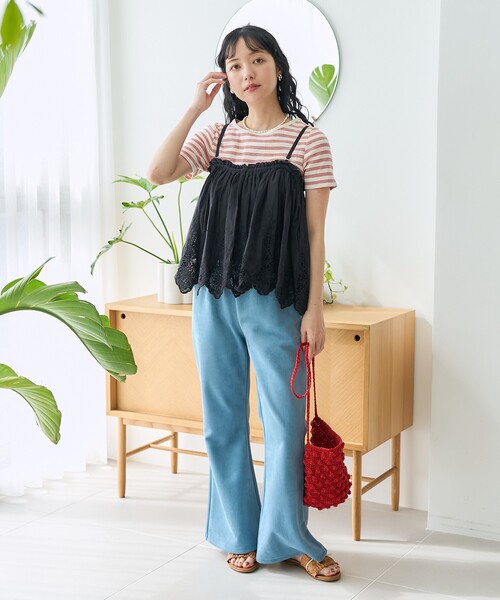 FREAK'S STORE(フリークスストア)の「インド スカラップ 2wayスカート トップス(スカート・レディース・オフホワイト/ブラック・フリ-)」の18枚目の写真