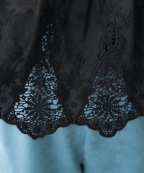 FREAK'S STORE(フリークスストア)の「インド スカラップ 2wayスカート トップス(スカート・レディース・オフホワイト/ブラック・フリ-)」の12枚目の写真