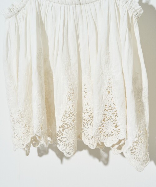 FREAK'S STORE(フリークスストア)の「インド スカラップ 2wayスカート トップス(スカート・レディース・オフホワイト/ブラック・フリ-)」の19枚目の写真