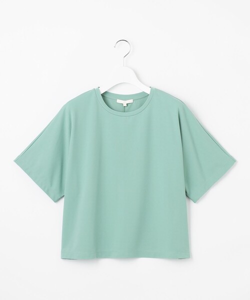 自由区（ジユウク）の「ハイカウントクロップド丈 Tシャツ（Tシャツ/カットソー・レディース・アイボリー系/ライトグリーン系/ブラック系・38）」の12枚目の写真