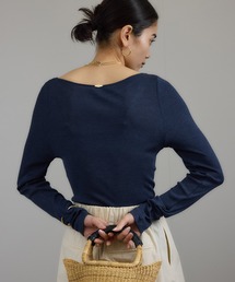 SALON adam et rope' | Hug Silk ラウンドネックプルオーバー(Tシャツ/カットソー)