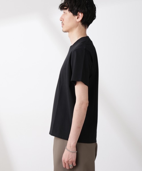 NANO universe(ナノユニバース)の「WEB限定/ジャケT(R) Vネック 半袖(Tシャツ/カットソー・メンズ・ホワイト/ブラック・S/M/L/XL)」の17枚目の写真