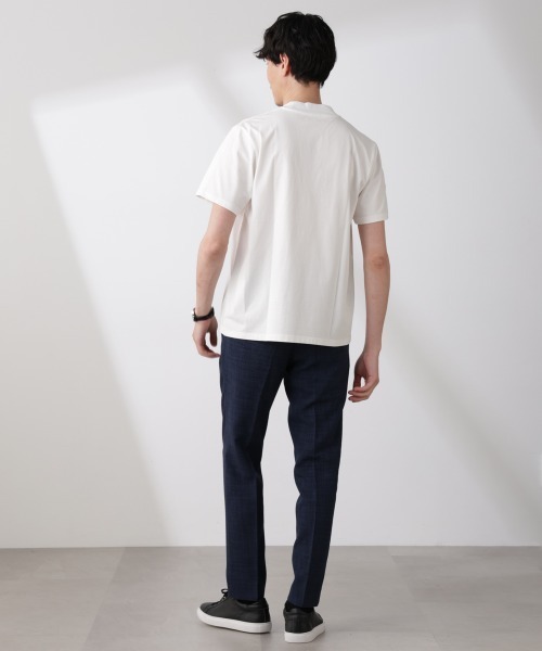 NANO universe(ナノユニバース)の「WEB限定/ジャケT(R) Vネック 半袖(Tシャツ/カットソー・メンズ・ホワイト/ブラック・S/M/L/XL)」の16枚目の写真