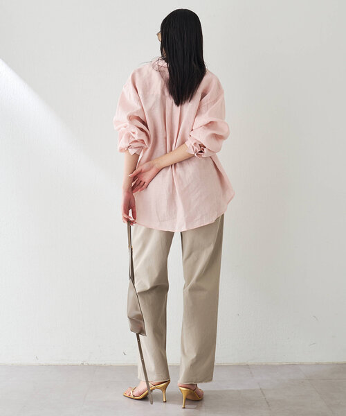 専用★【大人気・新品　ウィムガゼット★リネンキャンバスシャツ　ベージュ Whim Gazette(ウィム ガゼット)のリネンキャンバスシャツ通販