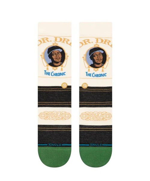 STANCE（スタンス）の「STANCE/スタンス ソックス "THE CHRONIC CREW Dr. Dre(ドクタードレー)コラボレーションモデル" A545A25THE（ソックス/靴下・メンズ・クリーム・L/M）」の2枚目の写真