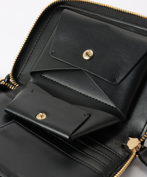 ADD CULUMN（アドカラム）の「ADD CULUMN/アドカラム PUFF MULTI WALLET（財布・レディース・キャメル/ブラック・FREE）」の3枚目の写真