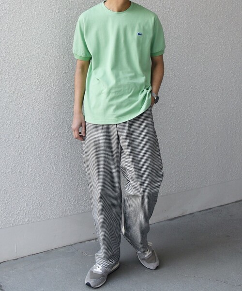 LACOSTE（ラコステ）の「【SHIPS any別注】LACOSTE: ワンポイント ロゴ ピケ クルーネック Tシャツ 25SS◇（Tシャツ/カットソー・メンズ・ホワイト/ライトグリーン/ネイビー・SMALL/MEDIUM/LARGE/X-LARGE/XX-LARGE）」の10枚目の写真