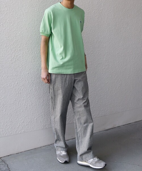 LACOSTE（ラコステ）の「【SHIPS any別注】LACOSTE: ワンポイント ロゴ ピケ クルーネック Tシャツ 25SS◇（Tシャツ/カットソー・メンズ・ホワイト/ライトグリーン/ネイビー・SMALL/MEDIUM/LARGE/X-LARGE/XX-LARGE）」の11枚目の写真