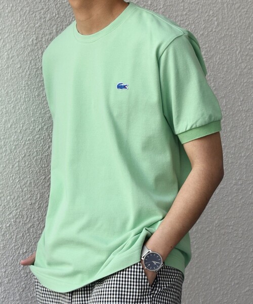 LACOSTE（ラコステ）の「【SHIPS any別注】LACOSTE: ワンポイント ロゴ ピケ クルーネック Tシャツ 25SS◇（Tシャツ/カットソー・メンズ・ホワイト/ライトグリーン/ネイビー・SMALL/MEDIUM/LARGE/X-LARGE/XX-LARGE）」の13枚目の写真