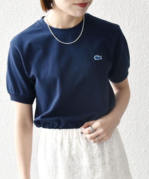 LACOSTE（ラコステ）の「【SHIPS any別注】LACOSTE: ワンポイント ロゴ ピケ クルーネック Tシャツ 25SS◇（Tシャツ/カットソー・メンズ・ホワイト/ライトグリーン/ネイビー・SMALL/MEDIUM/LARGE/X-LARGE/XX-LARGE）」の18枚目の写真