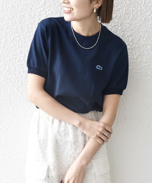 LACOSTE（ラコステ）の「【SHIPS any別注】LACOSTE: ワンポイント ロゴ ピケ クルーネック Tシャツ 25SS◇（Tシャツ/カットソー・メンズ・ホワイト/ライトグリーン/ネイビー・SMALL/MEDIUM/LARGE/X-LARGE/XX-LARGE）」の22枚目の写真
