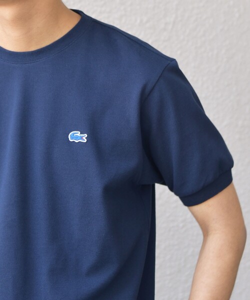セール】【SHIPS any別注】LACOSTE: ワンポイント ロゴ ピケ クルー