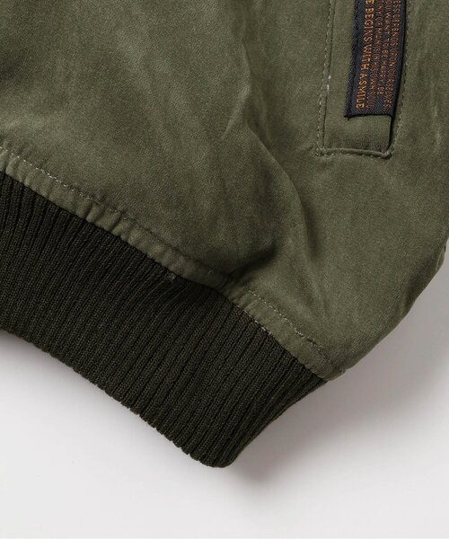 BREEZE(ブリーズ)の「【ジュニア対応】MA-1ブルゾン(MA-1・キッズ・ブラック/カーキ・110/100/120/140/150/130/90)」の4枚目の写真