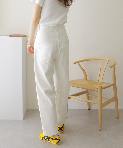 LAULEN（ローレン）の「high waist cocoon denim pants /ハイウエスト コクーン ワイド デニム パンツ（デニムパンツ・レディース・ホワイト・S/M）」の5枚目の写真