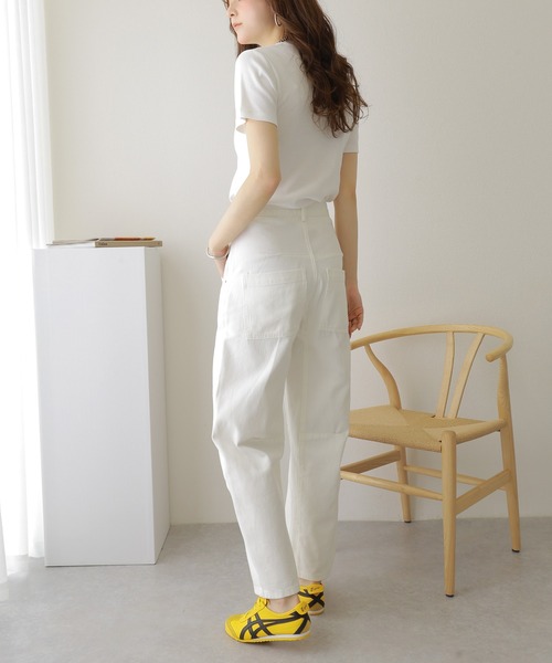 LAULEN（ローレン）の「high waist cocoon denim pants /ハイウエスト コクーン ワイド デニム パンツ（デニムパンツ・レディース・ホワイト・S/M）」の8枚目の写真