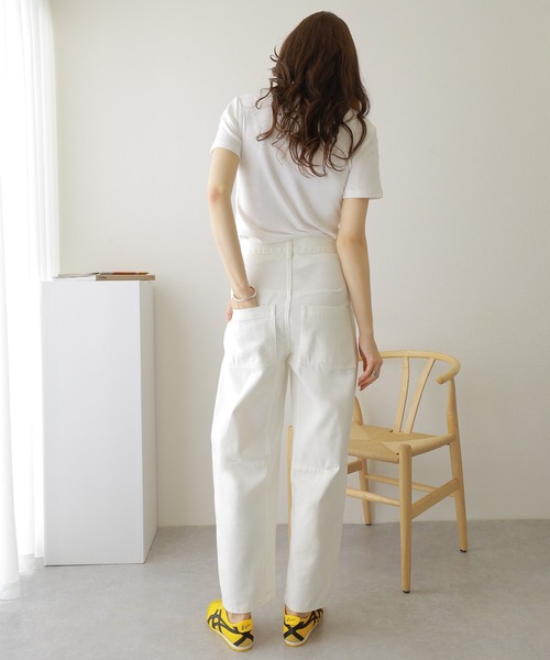 LAULEN（ローレン）の「high waist cocoon denim pants /ハイウエスト コクーン ワイド デニム パンツ（デニムパンツ・レディース・ホワイト・S/M）」の9枚目の写真